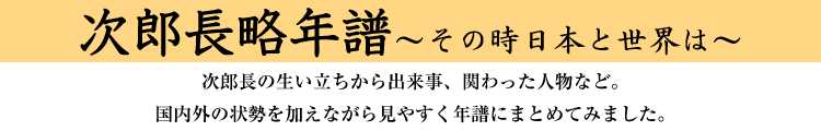 次郎長略年譜